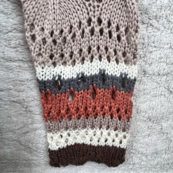 Umgee Loose Knit Oversized Sweater Muted Colors Striped Large - Picture 3 of 13